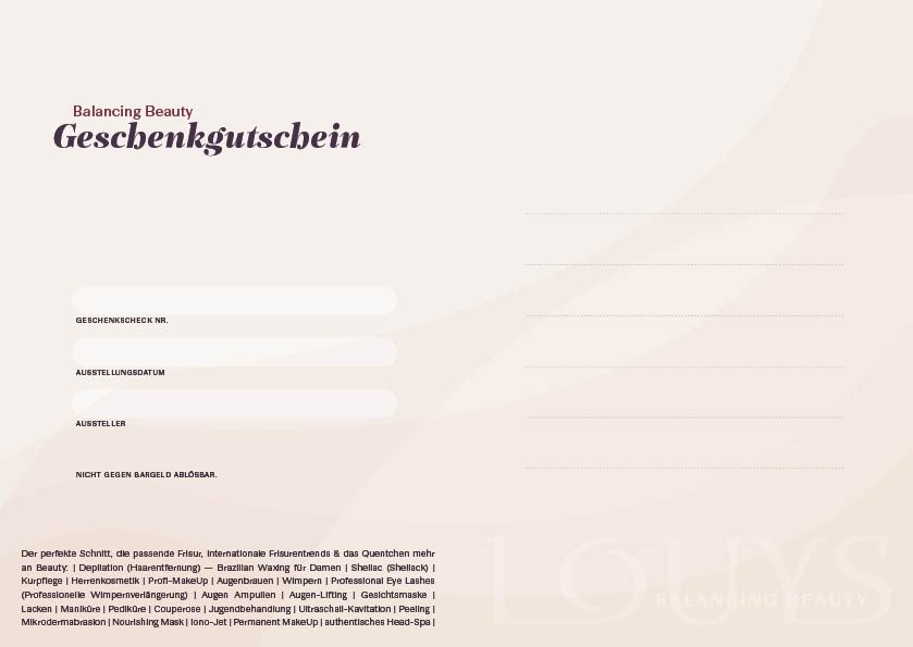 Head-Spa Geschenkgutschein Innenseiten